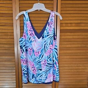 Lilly Pulitzer Pink and Blue Tropical Camisole